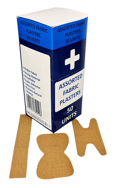 Fabric Plasters 50's Assorted Boxed 20Knuckle 20Finger Tip 10 Extention