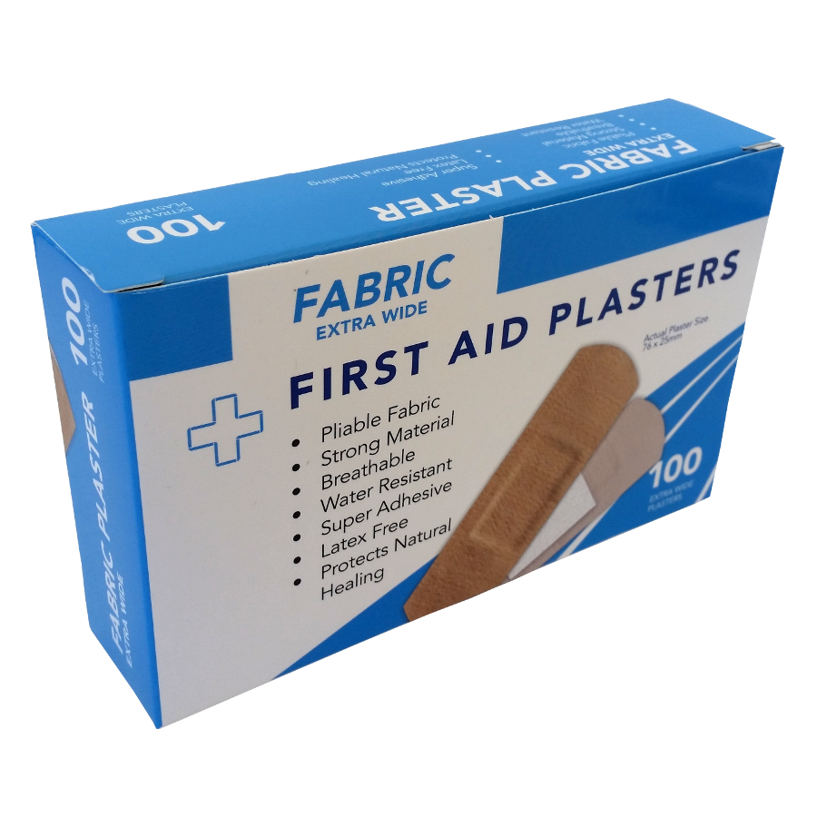 Fabric Plasters Xwide 100's Boxed – Safewell